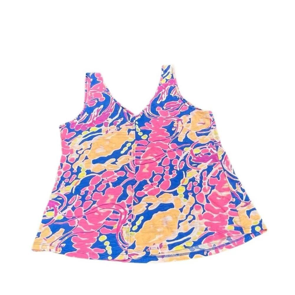 Lilly Pulitzer Women's Catch and Release Print Gigi Tank Top Multicolor Medium